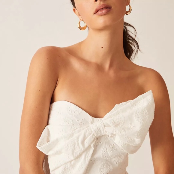 Hutch Eyelet Bow-Tie Mini Dress Anthropologie dress - perfect for a bride to be - Picture 5 of 5